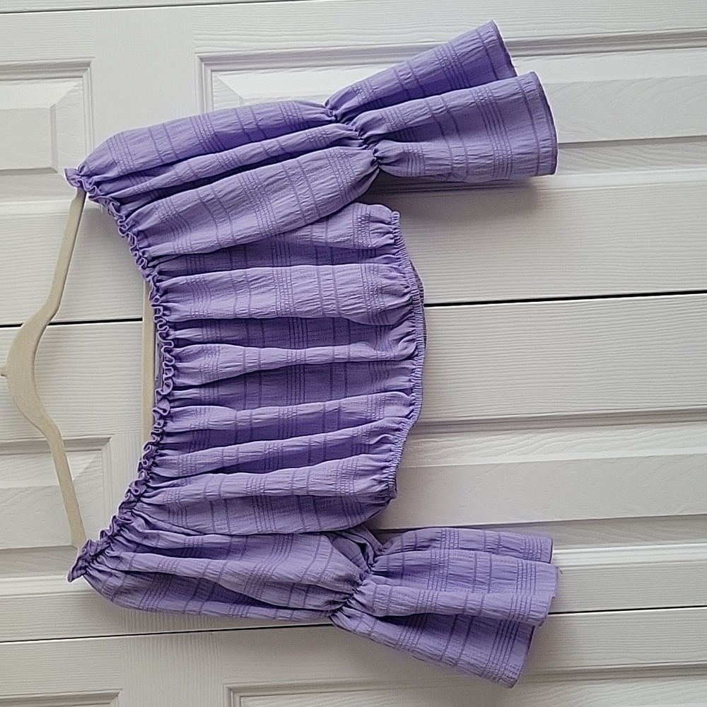 Purple off the shoulder top